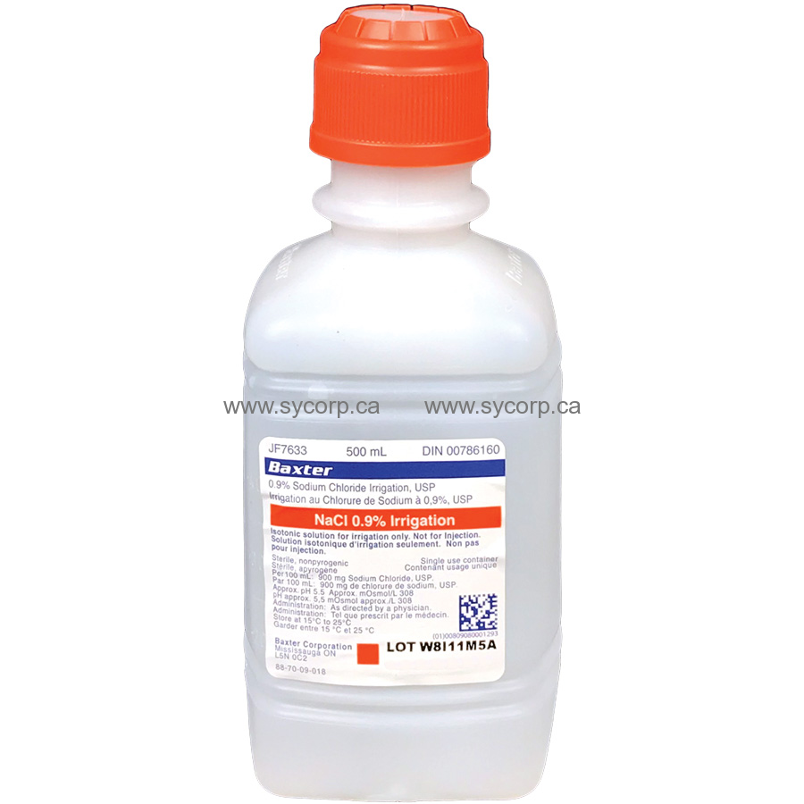 Solution saline 0.9% Nacl / 250 ml – Soins Intensifs