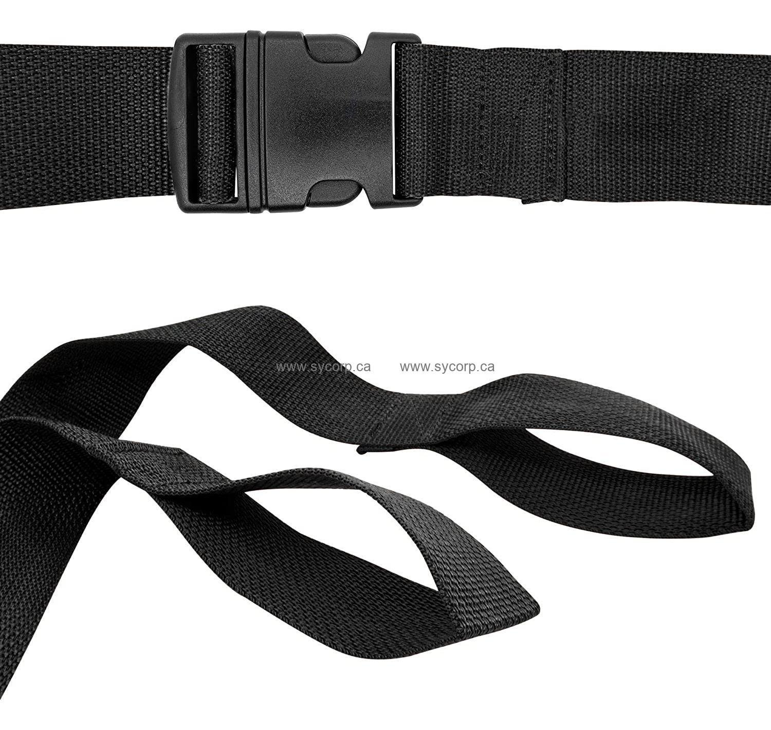 5 Foot - 2 Piece Nylon Stretcher Strap with Metal Buckle - Medical Warehouse