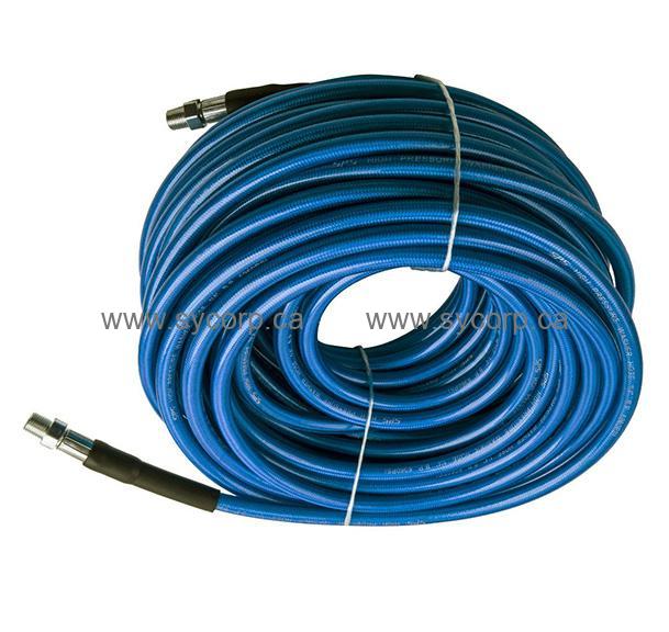 Hydro-Force Pro 4000 High Pressure Solution Hose, 100ft x 1/4, 4,000 PSI  and 250 F, Blue (A98491 / 98491)